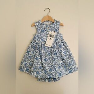 Ralph Lauren Blue and White Floral Kids Dress